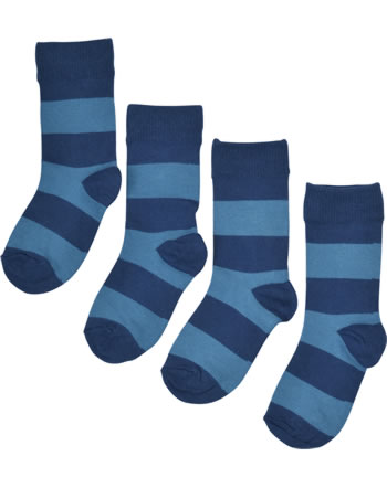 Maxomorra Socken 2er Pack STRIPE EXPLORE blau gestreift M511-D3368