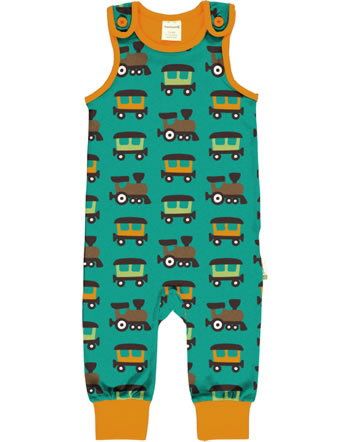 Maxomorra Strampler Spieler TRAIN petrol/orange C3412-M475 GOTS