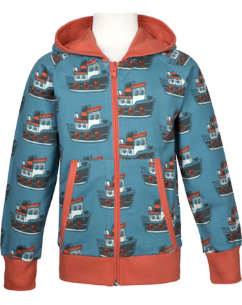 Maxomorra Sweat-Jacke Hoodie TUGBOAT blau C3431-M548 GOTS