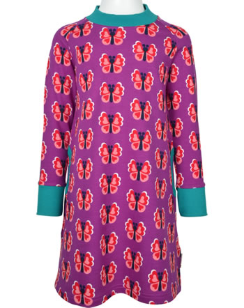 Maxomorra Dress Sweat long sleeve BUTTERFLY purple