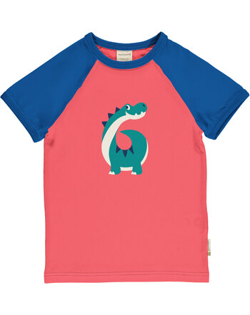 Maxomorra T-Shirt aus Baumwolle mit Zahl 6 'Dino' - Dino Red