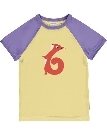 Maxomorra T-Shirt aus Baumwolle mit Zahl 6 'Eichhörnchen' - Squirrel Yellow