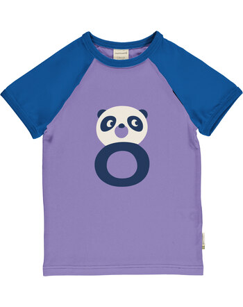 Maxomorra T-Shirt aus Baumwolle mit Zahl 8 'Panda' - Panda Purple