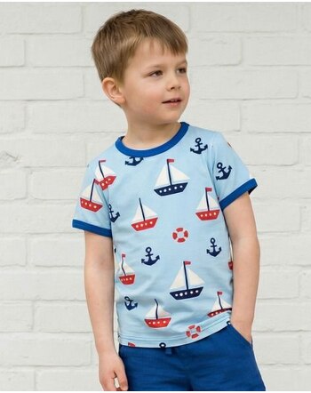 Maxomorra T-Shirt aus Bio-Baumwolle - Sailboat ⛵ ⚓