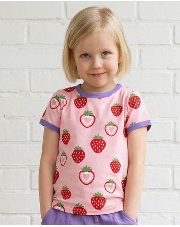 Maxomorra T-Shirt aus Bio-Baumwolle - Strawberry