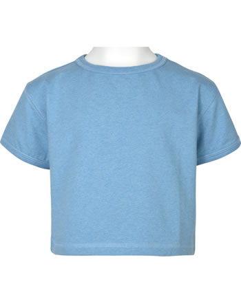 Maxomorra T-shirt Kurzarm Cropped MELANGE BLUE MEL