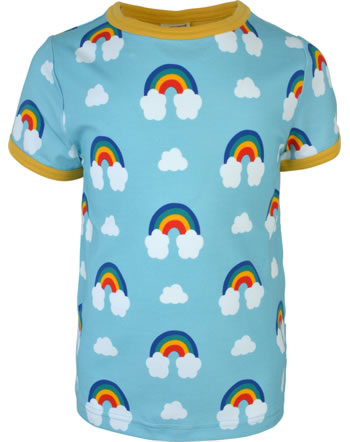 Maxomorra T-Shirt short sleeve RAINBOW blue GOTS