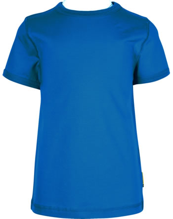 Maxomorra T-Shirt short sleeve Solid blue GOTS