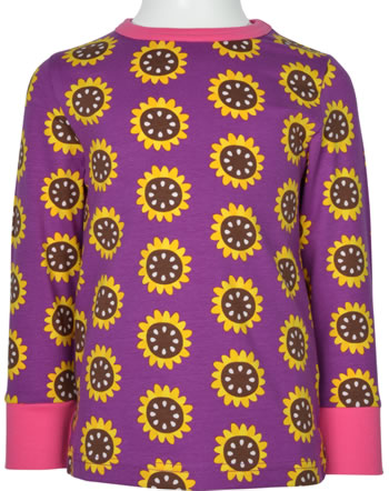 Maxomorra T-Shirt Langarm GARDEN SUNFLOWER lila/pink/gelb