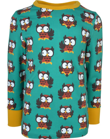 Maxomorra T-Shirt Langarm OWL grün