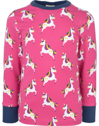 Maxomorra T-Shirt Langarm UNICORN pink GOTS