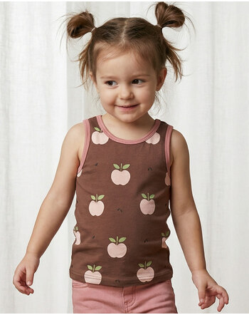 Maxomorra Tanktop/Unterhemd aus Bio-Baumwolle - Apple