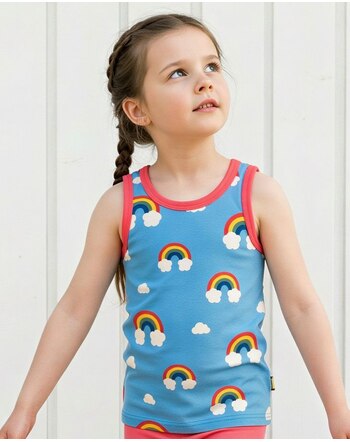 Maxomorra Tanktop/Unterhemd aus Bio-Baumwolle - Rainbow