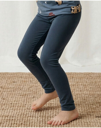 Maxomorra Thermo-Leggings aus Bio-Baumwolle - Blue