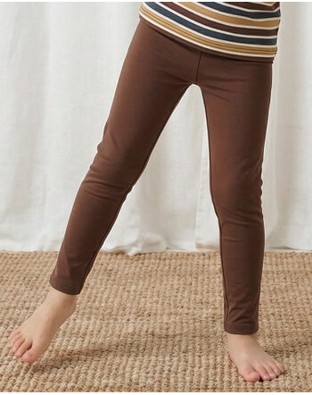Maxomorra Thermo-Leggings aus Bio-Baumwolle - Brown