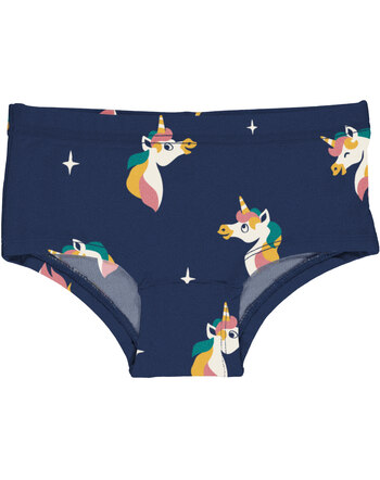 Maxomorra Unterhose aus Baumwolle mit Einhörnern UNICORN - Blau