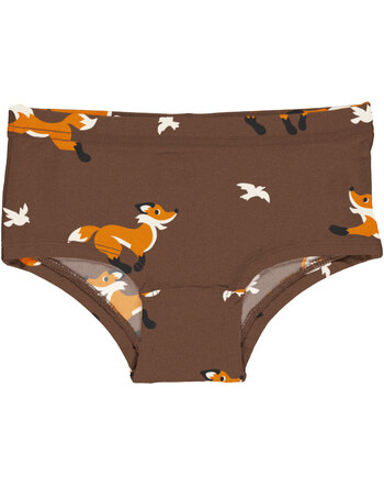 Maxomorra Unterhose aus Baumwolle mit Füchsen FOX - Braun