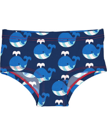 Maxomorra Unterhose Hipster WHALE blau C3413-M487 GOTS