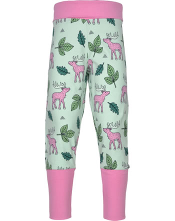 Meyadey Pants Rib PETAL MOOSE green/pink YA33-13A GOTS