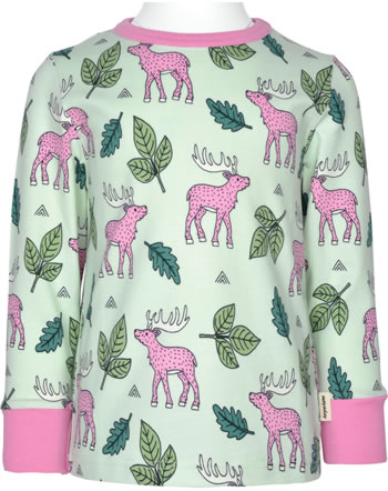 Meyadey T-shirt manches longues PETAL MOOSE green/pink YA33-02A GOTS
