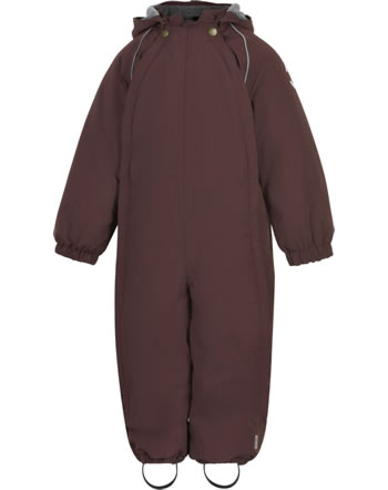Mikk-Line Baby Winter-Overall Schneeanzug mit Kapuze decadent chocolate ML16901