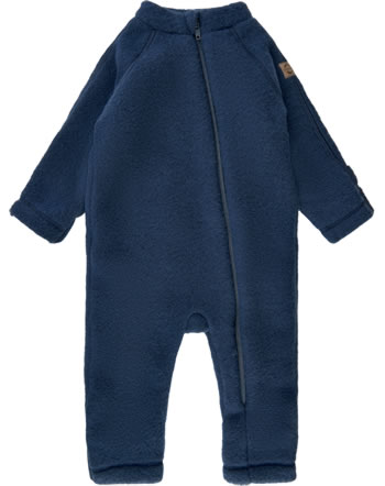Mikk-Line Baby wool-suit merinowool brushed wool blue nights