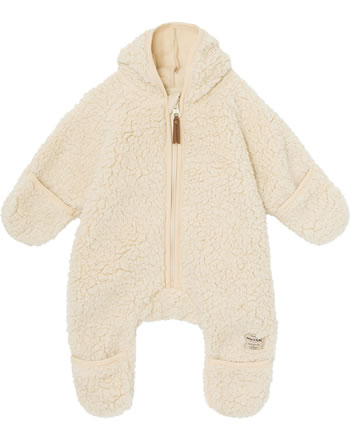 Mini A Ture Teddy plush jumpsuit with hood angora cream 1220155221-1054