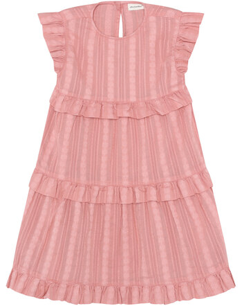 Minymo Kleid aus 100% Bio-Baumwolle mit Rüschen - Rosette