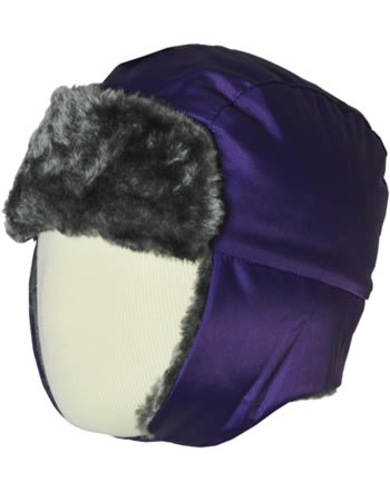 Minymo Mütze mit Fell Hit56 gentian violet
