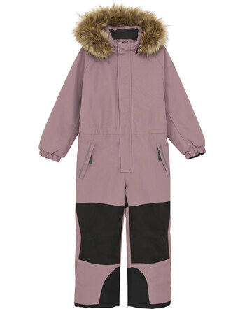 Color Kids Schneeanzug mit Kunstfellkapuze - Woodrose