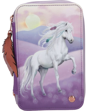 Miss Melody pencil case with three parts and filling VIOLET DREAMS 11725
