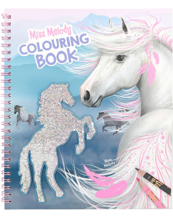 Miss Melody coloring book with sequins