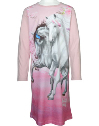 Miss Melody Nachthemd Langarm weißes und schwarzes Pferd partait pink