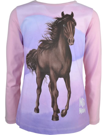 Miss Melody T-Shirt Langarm SCHWARZES PFERD pink lavender