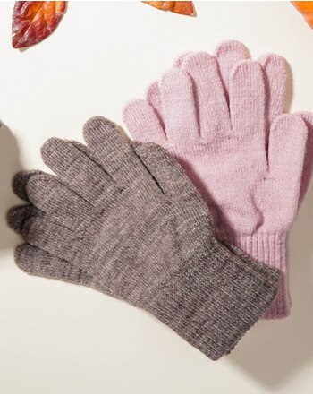 MP Denmark 2er-Pack-Handschuhe aus Wollmischung - Mix Denver Mel Alt Rosa