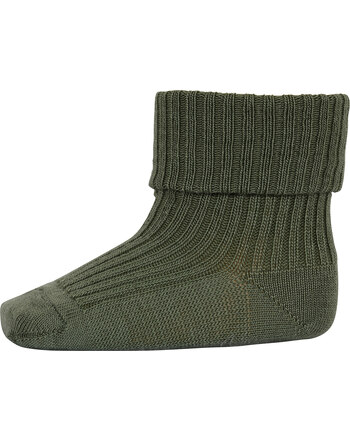 MP Denmark Baby-Socken aus Merinowolle - Olivine