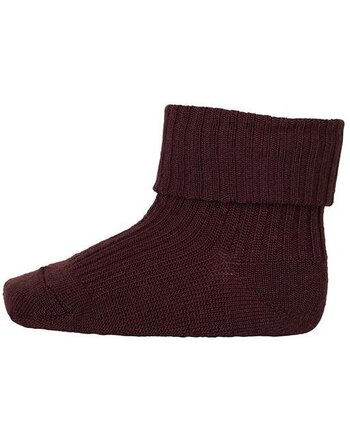 MP Denmark Baby-Socken aus Merinowolle - Wine Red