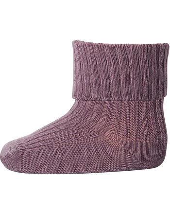 MP Denmark Baby-Socken aus Merinowolle - Dark Purple Dove