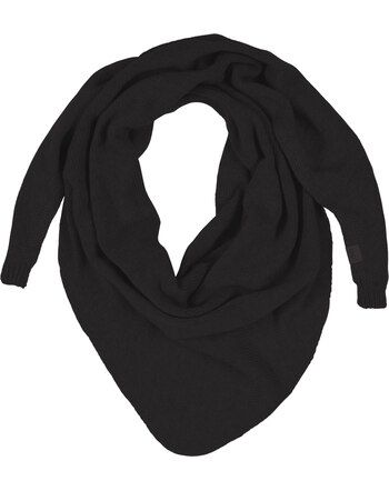 MP Denmark Damen-Dreiecksschal 140 × 55 cm 'Copenhagen Scarf' aus Merinowolle/Kaschmir - Black