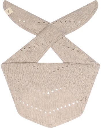 MP Denmark Damen-Dreiecksschal aus Merinowoll-/Kaschmirmischung - Beige Melange