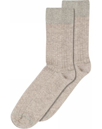MP Denmark Damen-Wollsocken mit Glitzerdetails aus Merinowollmischung - Light Brown Melange