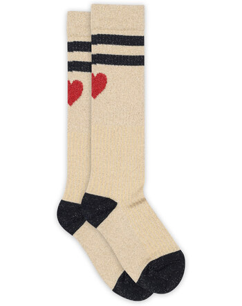 MP Denmark Glitzer-Socken aus Baumwollmischung - Champagne Beige