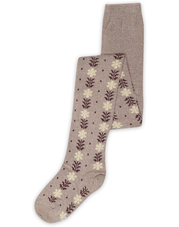 MP Denmark Glitzer-Strumpfhose aus Merino-Wollmischung - Woodrose