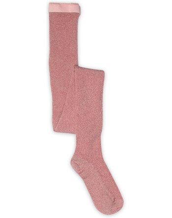 MP Denmark Glitzer-Strumpfhose 'Celeste' aus Woll-Mischung - Vintage Rose