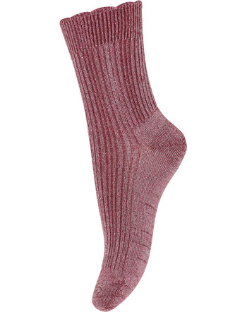 MP Denmark Glitzersocken aus Bambusviskose-Mischung - Maroon