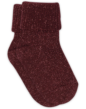 MP Denmark Glitzersöckchen aus Merino-Wollmischung - Wine Red