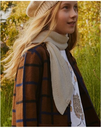 MP Denmark Kinder-Schal aus Merinowolle, Viskose & Kaschmir - Beige Melange