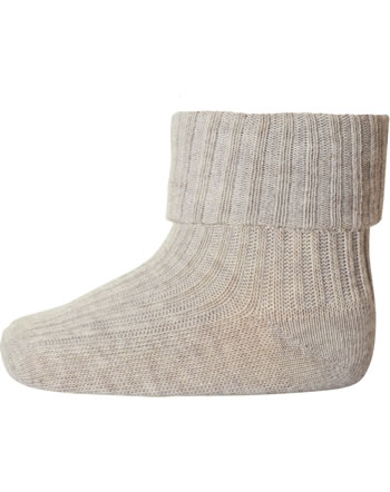 MP Denmark Kinder-Socken Cotton ripp light brown melange