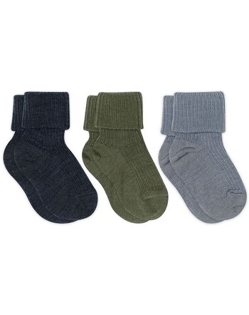 MP Denmark Wollsocken aus Merinowolle 3er-Pack - Olivine