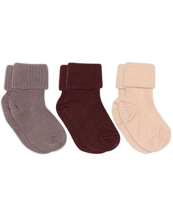 MP Denmark Wollsocken aus Merinowolle 3er-Pack - Rose Dust